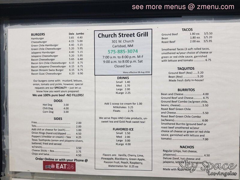 Church Street Grill: casual American restaurant that delivers quick and delicious meals in Carlsbad NM