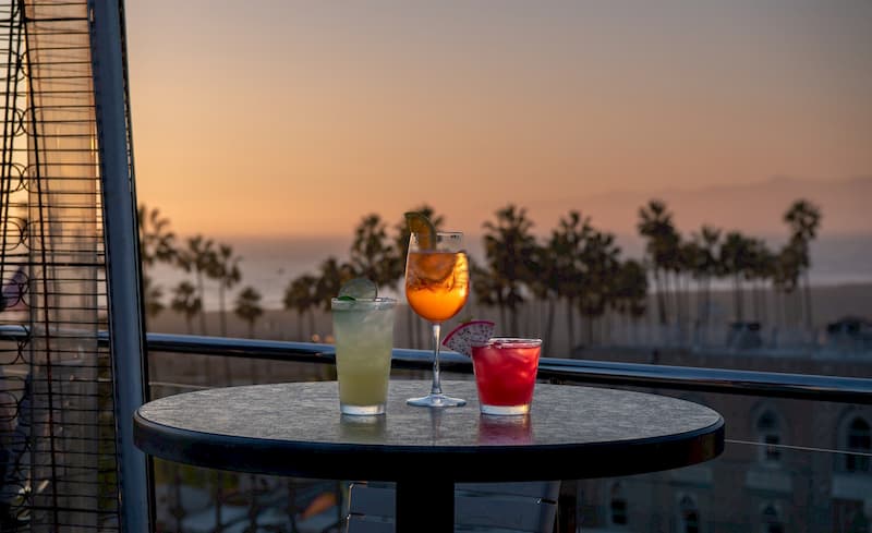 High Rooftop Lounge at Hotel Erwin Venice Beach - the rooftop LA