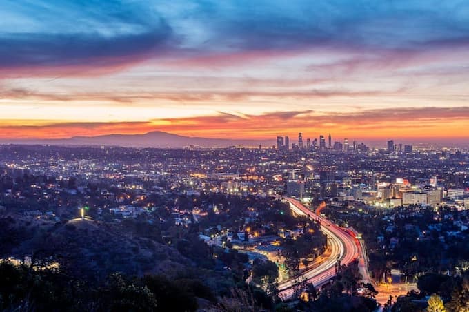 Take In Breathtaking Views From The Mulholland Drive Overlook