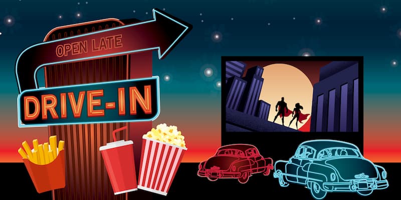 Drive-in movie theaters in Los Angeles